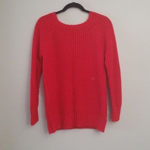 American eagle cable knit red sweater medium